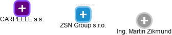 ZSN Group s.r.o. - náhled vizuálního zobrazení vztahů obchodního rejstříku