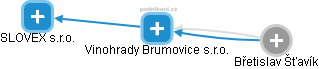 Vinohrady Brumovice s.r.o. - náhled vizuálního zobrazení vztahů obchodního rejstříku