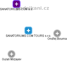 SANATORIUMS.COM TOURS s.r.o. - náhled vizuálního zobrazení vztahů obchodního rejstříku