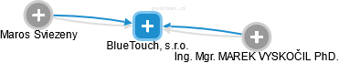 BlueTouch, s.r.o. - náhled vizuálního zobrazení vztahů obchodního rejstříku