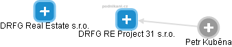 DRFG RE Project 31 s.r.o. - náhled vizuálního zobrazení vztahů obchodního rejstříku