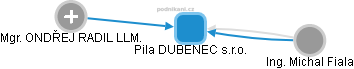 Pila DUBENEC s.r.o. - náhled vizuálního zobrazení vztahů obchodního rejstříku