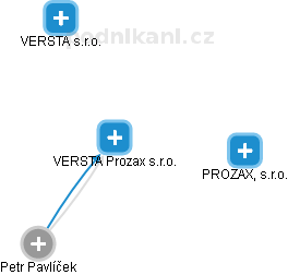 VERSTA Prozax s.r.o. - náhled vizuálního zobrazení vztahů obchodního rejstříku