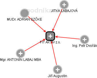 FIT AKTIV z.s. - náhled vizuálního zobrazení vztahů obchodního rejstříku