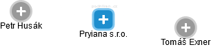 Pryiana s.r.o. - náhled vizuálního zobrazení vztahů obchodního rejstříku