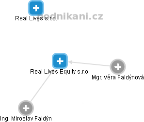 Real Lives Equity s.r.o. - náhled vizuálního zobrazení vztahů obchodního rejstříku