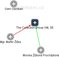 The Collection Group GM, SE - náhled vizuálního zobrazení vztahů obchodního rejstříku