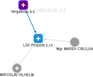 LSK Property s.r.o. - náhled vizuálního zobrazení vztahů obchodního rejstříku