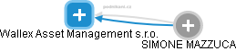 Wallex Asset Management s.r.o. - náhled vizuálního zobrazení vztahů obchodního rejstříku
