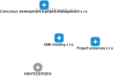 KMK Holding s.r.o. - náhled vizuálního zobrazení vztahů obchodního rejstříku