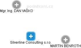 Silverline Consulting s.r.o. - náhled vizuálního zobrazení vztahů obchodního rejstříku
