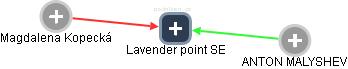Lavender point SE - náhled vizuálního zobrazení vztahů obchodního rejstříku