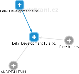 Lekvi Development 12 s.r.o. - náhled vizuálního zobrazení vztahů obchodního rejstříku