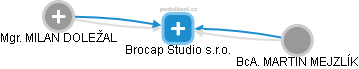 Brocap Studio s.r.o. - náhled vizuálního zobrazení vztahů obchodního rejstříku