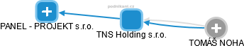 TNS Holding s.r.o. - náhled vizuálního zobrazení vztahů obchodního rejstříku