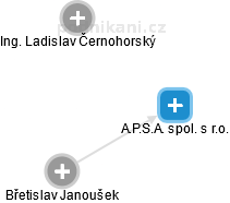 A.P.S.A. spol. s r.o. - náhled vizuálního zobrazení vztahů obchodního rejstříku