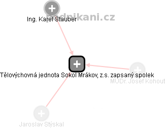 Tělovýchovná jednota Sokol Mrákov, z.s. zapsaný spolek - náhled vizuálního zobrazení vztahů obchodního rejstříku