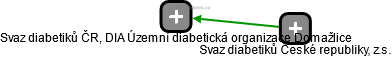 Svaz diabetiků ČR, DIA Územní diabetická organizace Domažlice - náhled vizuálního zobrazení vztahů obchodního rejstříku