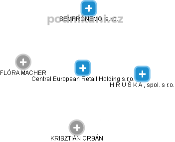 Central European Retail Holding s.r.o. - náhled vizuálního zobrazení vztahů obchodního rejstříku