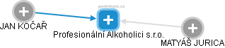 Profesionální Alkoholici s.r.o. - náhled vizuálního zobrazení vztahů obchodního rejstříku