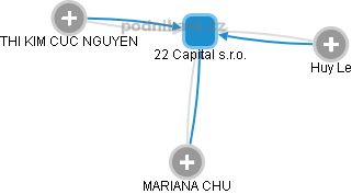 22 Capital s.r.o. - náhled vizuálního zobrazení vztahů obchodního rejstříku