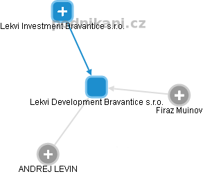 Lekvi Development Bravantice s.r.o. - náhled vizuálního zobrazení vztahů obchodního rejstříku