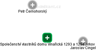 Společenství vlastníků domu Vinařická 1293 a 1294 Jirkov - náhled vizuálního zobrazení vztahů obchodního rejstříku