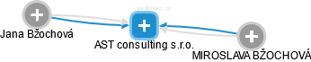 AST consulting s.r.o. - náhled vizuálního zobrazení vztahů obchodního rejstříku
