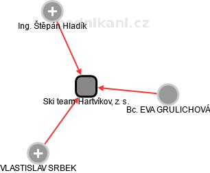 Ski team Hartvíkov, z. s. - náhled vizuálního zobrazení vztahů obchodního rejstříku