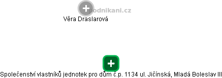 Společenství vlastníků jednotek pro dům č.p. 1134 ul. Jičínská, Mladá Boleslav III - náhled vizuálního zobrazení vztahů obchodního rejstříku