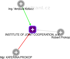 INSTITUTE OF JOINT COOPERATION, a.s. - náhled vizuálního zobrazení vztahů obchodního rejstříku