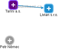 Tarini a.s. - náhled vizuálního zobrazení vztahů obchodního rejstříku