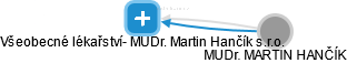 Všeobecné lékařství- MUDr. Martin Hančík s.r.o. - náhled vizuálního zobrazení vztahů obchodního rejstříku