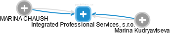 Integrated Professional Services, s.r.o. - náhled vizuálního zobrazení vztahů obchodního rejstříku