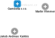 Gambetta s.r.o. - náhled vizuálního zobrazení vztahů obchodního rejstříku
