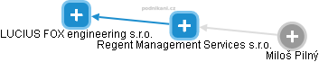 Regent Management Services s.r.o. - náhled vizuálního zobrazení vztahů obchodního rejstříku