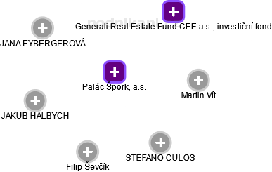 Palác Špork, a.s. - náhled vizuálního zobrazení vztahů obchodního rejstříku