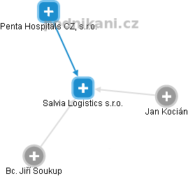 Salvia Logistics s.r.o. - náhled vizuálního zobrazení vztahů obchodního rejstříku