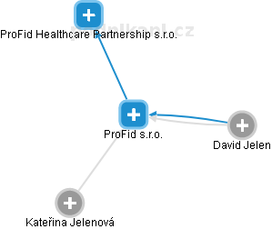 ProFid s.r.o. - náhled vizuálního zobrazení vztahů obchodního rejstříku