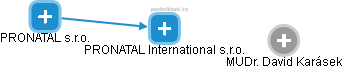 PRONATAL International s.r.o. - náhled vizuálního zobrazení vztahů obchodního rejstříku