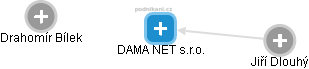 DAMA NET s.r.o. - náhled vizuálního zobrazení vztahů obchodního rejstříku