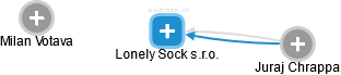 Lonely Sock s.r.o. - náhled vizuálního zobrazení vztahů obchodního rejstříku