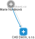 CAS Děčín, s.r.o. - náhled vizuálního zobrazení vztahů obchodního rejstříku