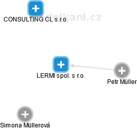 LERMI spol. s r.o. - náhled vizuálního zobrazení vztahů obchodního rejstříku
