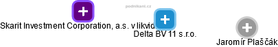 Delta BV 11 s.r.o. - náhled vizuálního zobrazení vztahů obchodního rejstříku