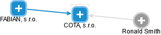 COTA, s.r.o. - náhled vizuálního zobrazení vztahů obchodního rejstříku