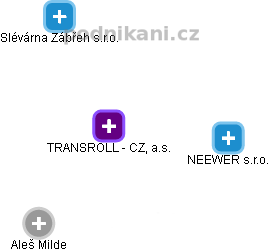 TRANSROLL - CZ, a.s. - náhled vizuálního zobrazení vztahů obchodního rejstříku