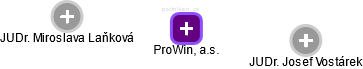 ProWin, a.s. - náhled vizuálního zobrazení vztahů obchodního rejstříku