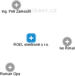ROEL elektronik s.r.o. - náhled vizuálního zobrazení vztahů obchodního rejstříku