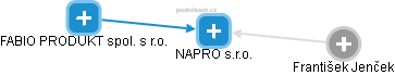 NAPRO s.r.o. - náhled vizuálního zobrazení vztahů obchodního rejstříku